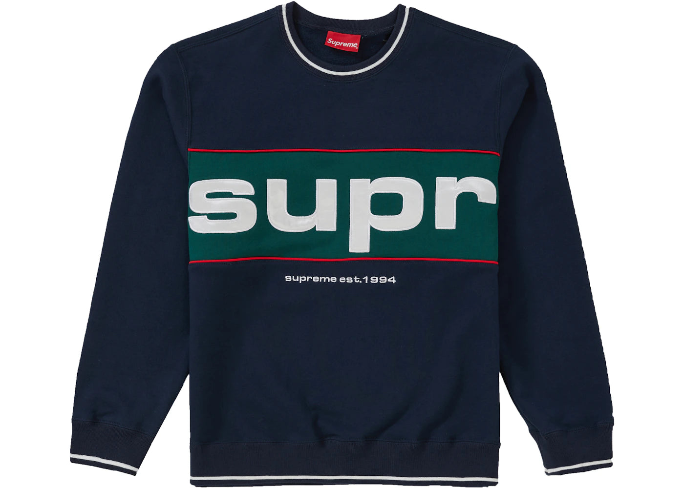 Supreme Piping Crewneck Navy