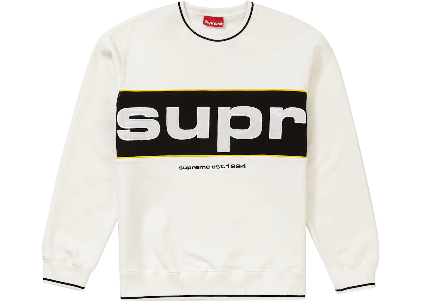 Supreme Piping Crewneck White