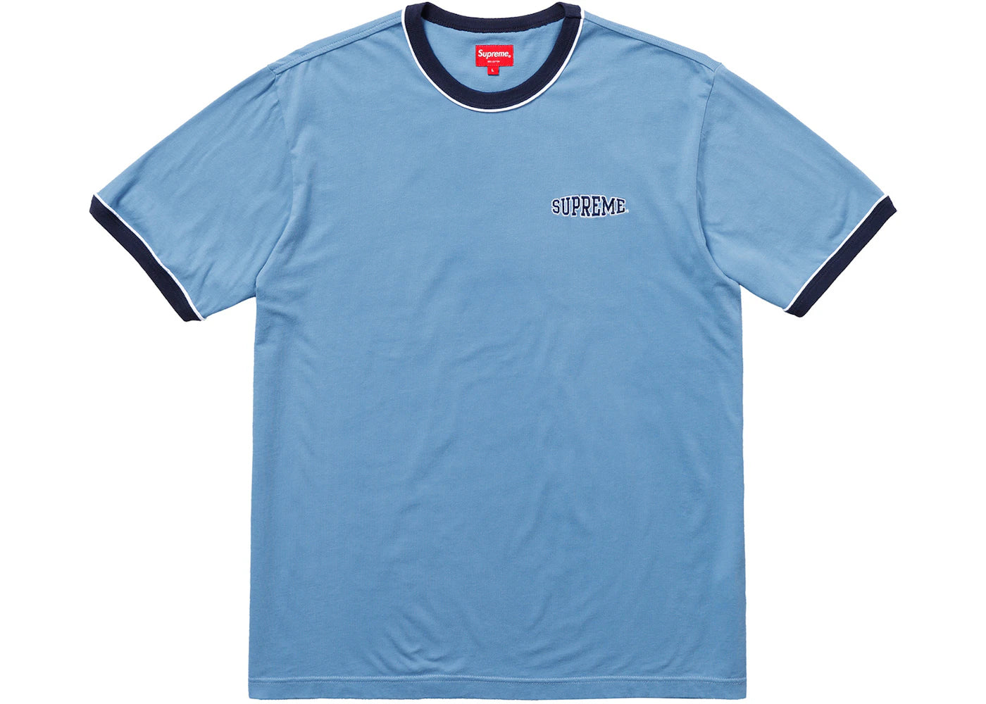 Supreme Piping Ringer Tee Light Blue