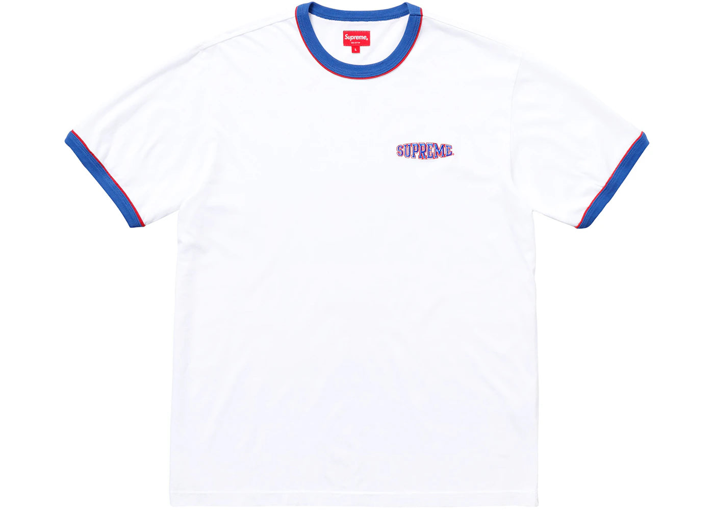 Supreme Piping Ringer Tee White