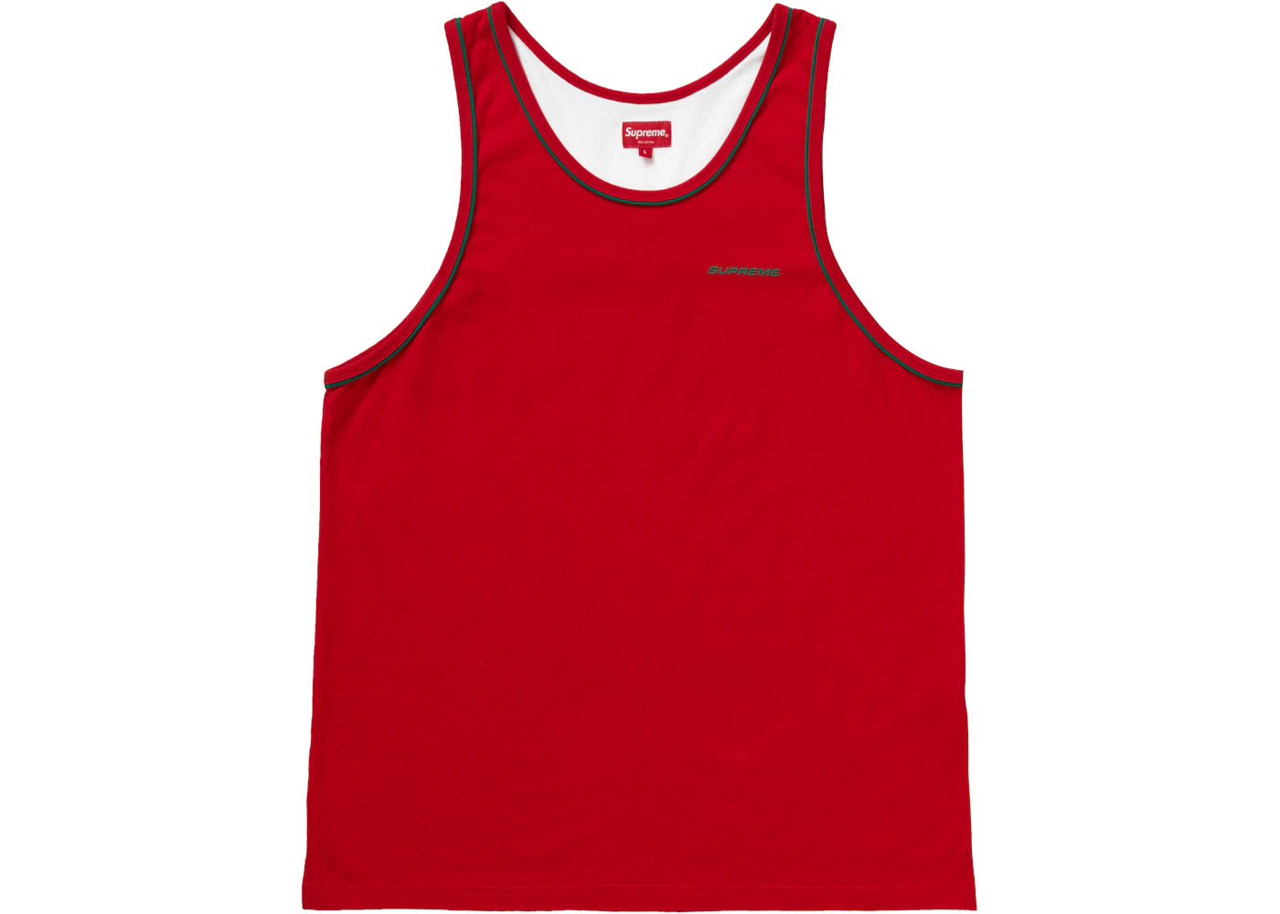 Supreme Piping Tank Top Red