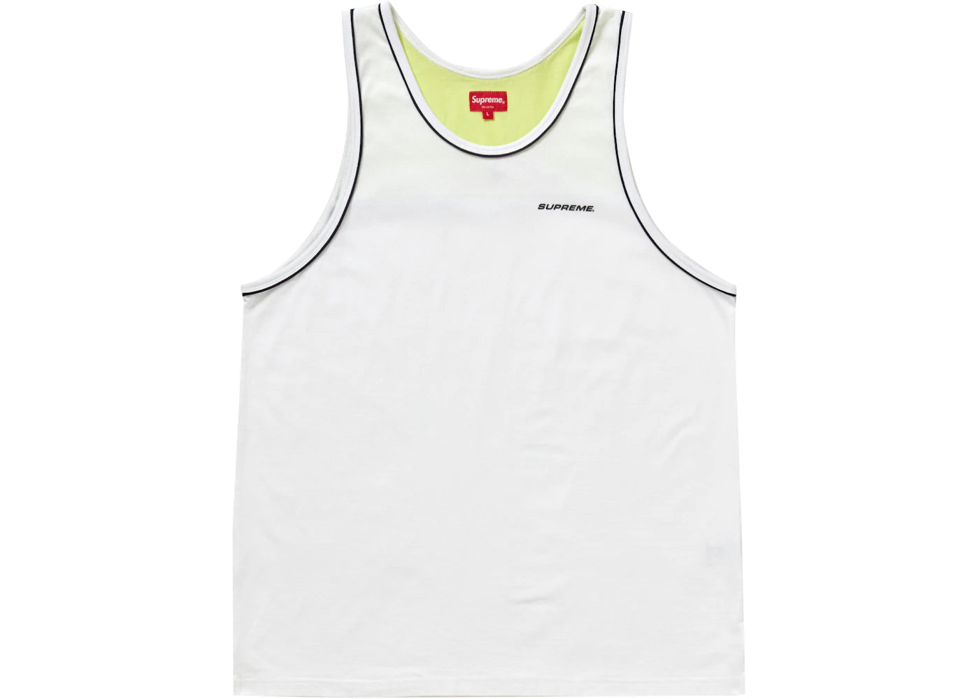 Supreme Piping Tank Top White