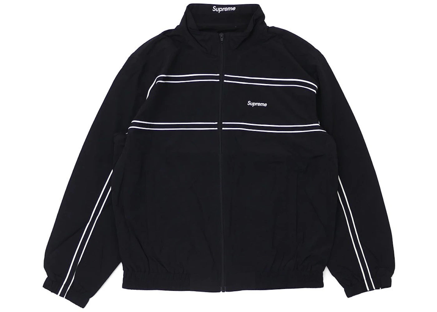 Supreme Piping Track Jacket Black