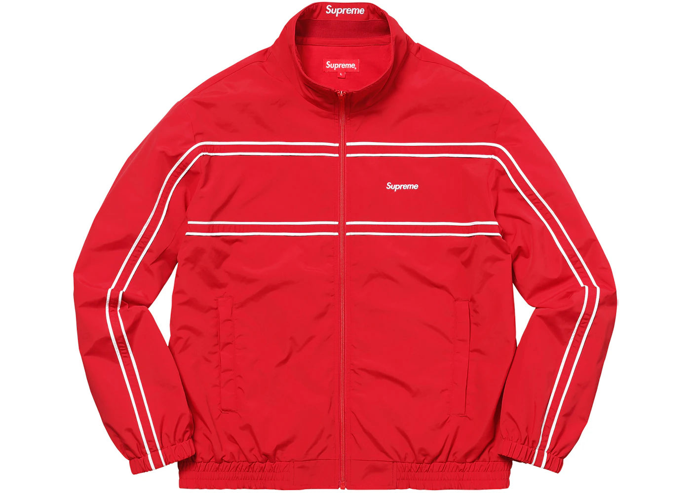 Supreme Piping Track Jacket Red