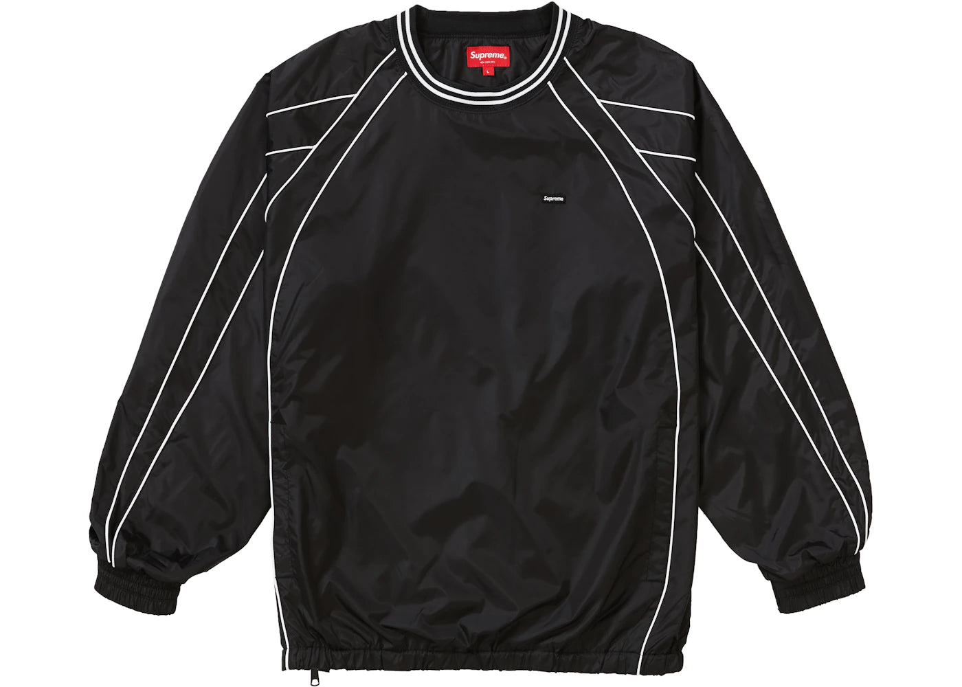 Supreme Piping Warm Up Pullover Black