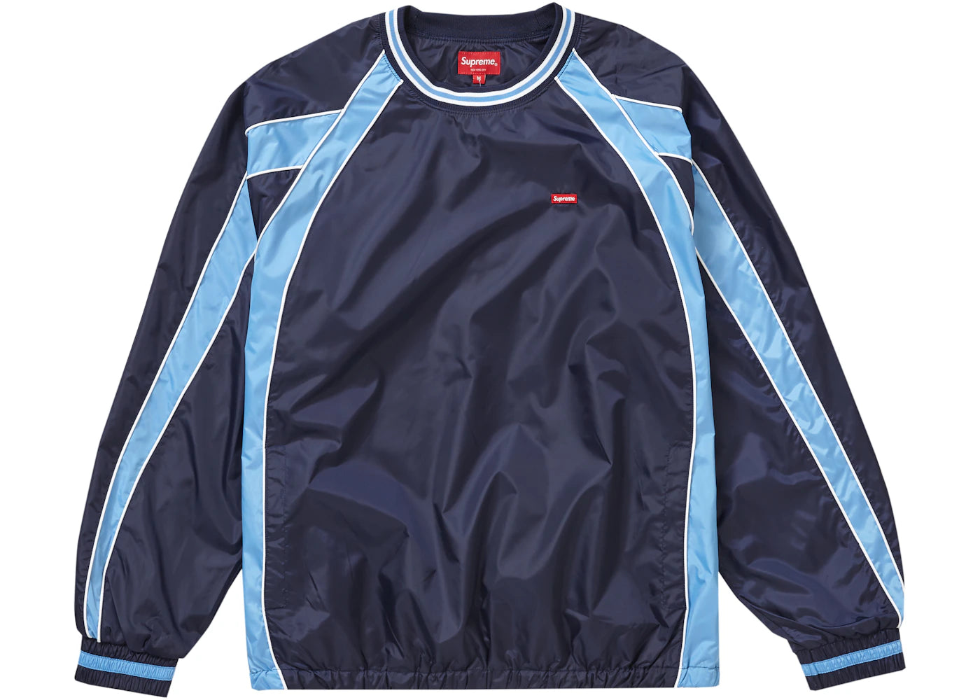 Supreme Piping Warm Up Pullover Blue