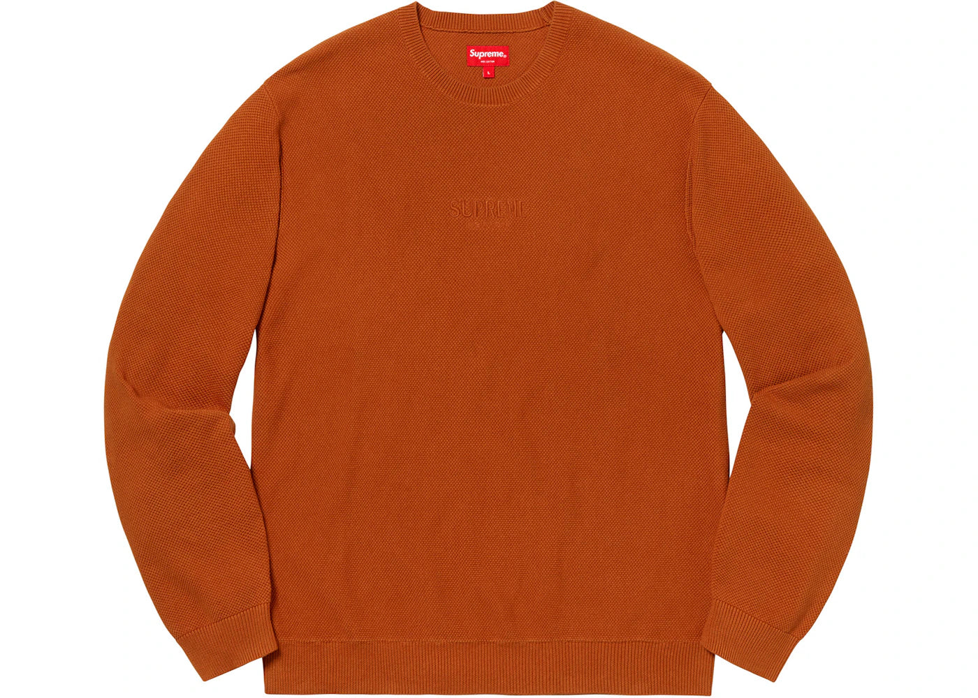 Supreme Pique Crewneck (FW18) Copper