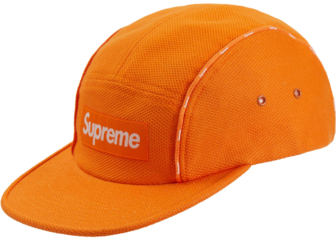Supreme Pique Piping Camp Cap Light Orange