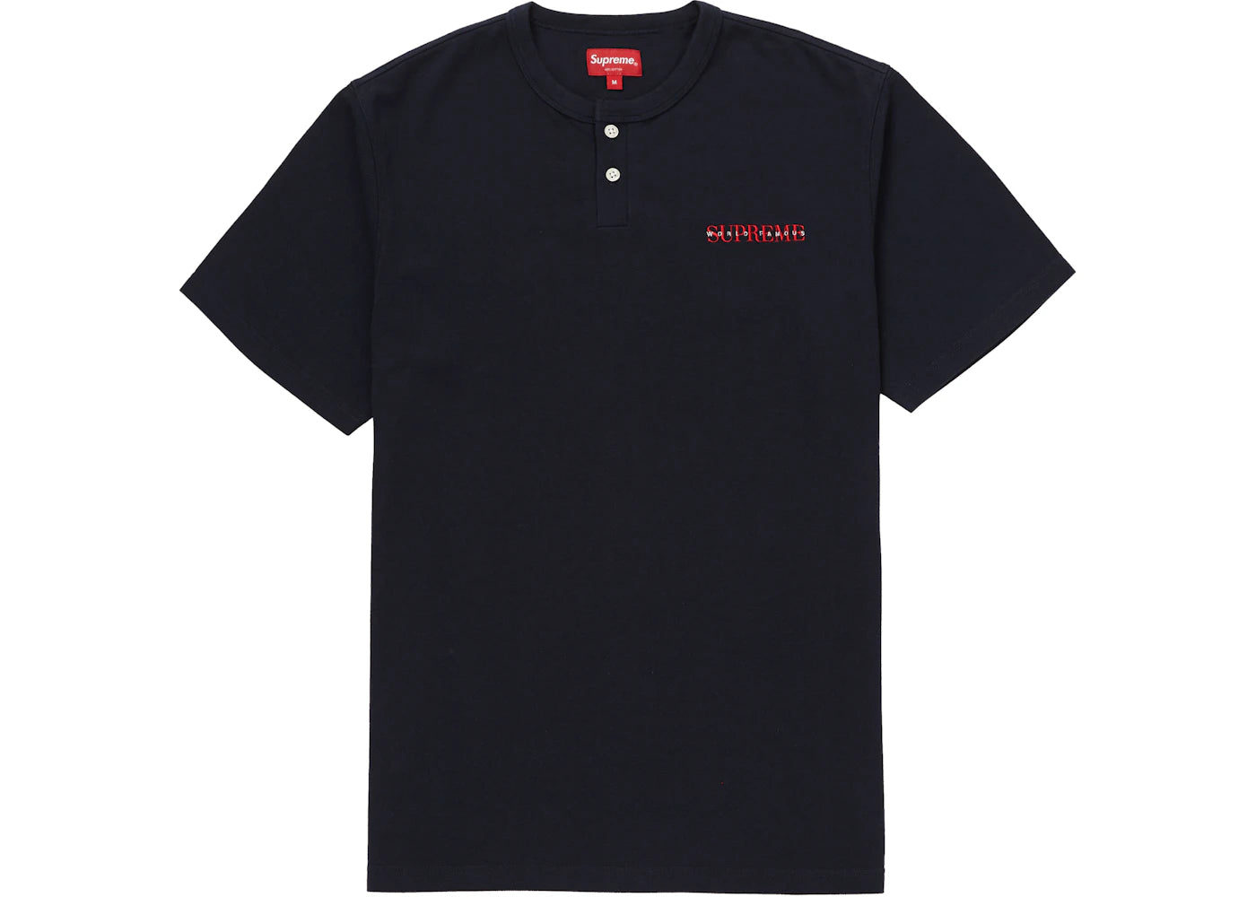 Supreme Pique S/S Henley Black