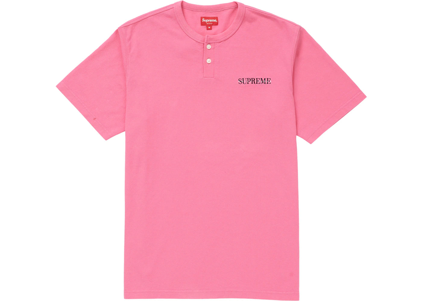 Supreme Pique S/S Henley Pink