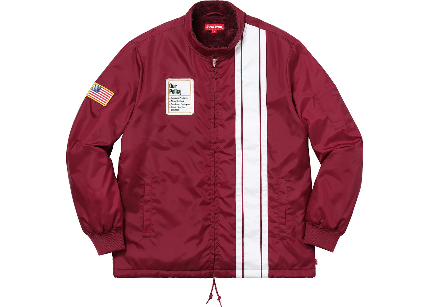 Supreme Pit Crew Jacket Burgundy