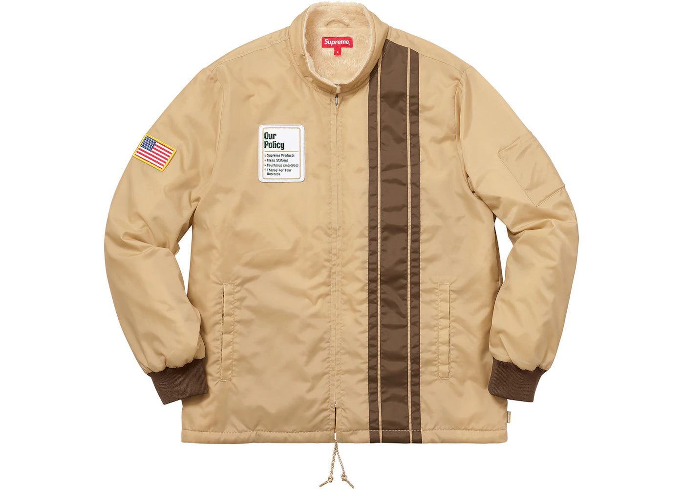 Supreme Pit Crew Jacket Tan