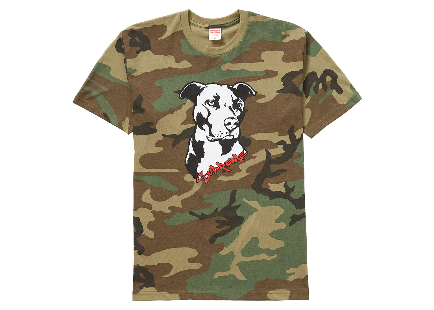 Supreme Pitbull Tee Woodland Camo