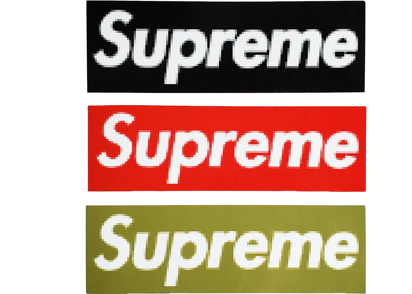 Supreme Pixelated Box Logo Sticker Set