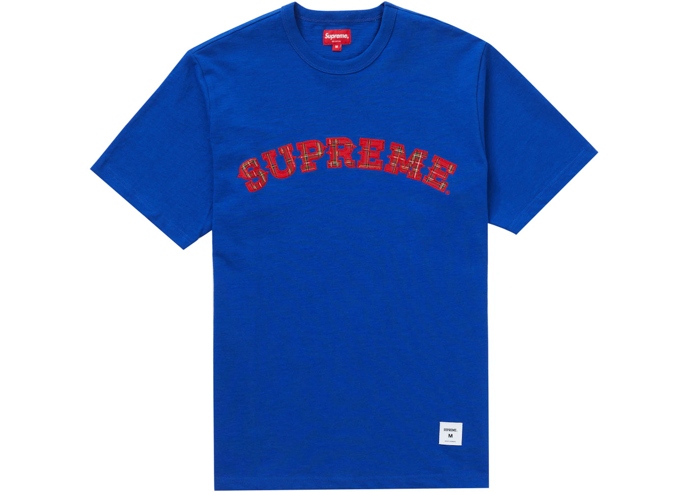 Supreme Plaid Applique S/S Top Royal