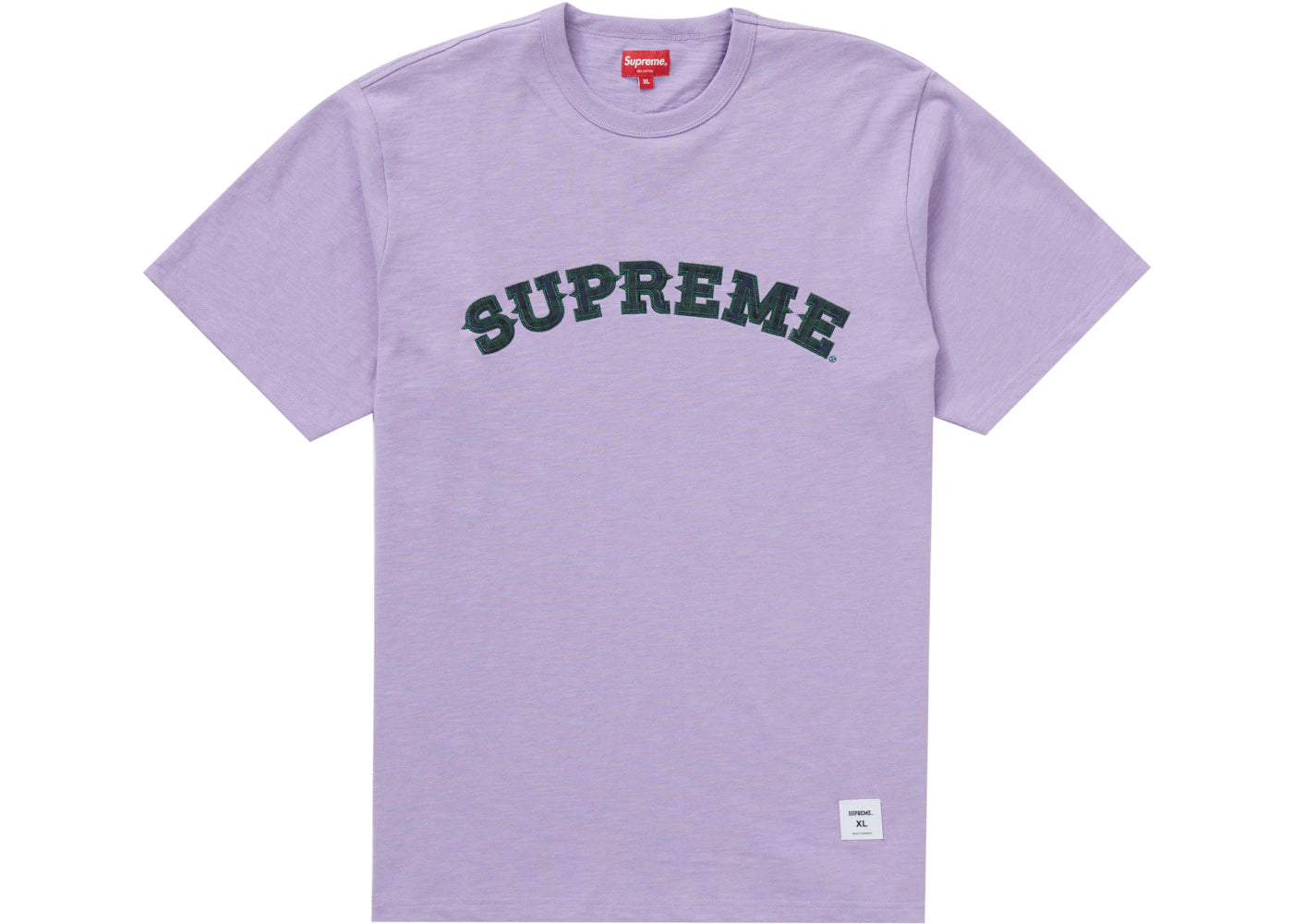 Supreme Plaid Applique S/S Top Violet