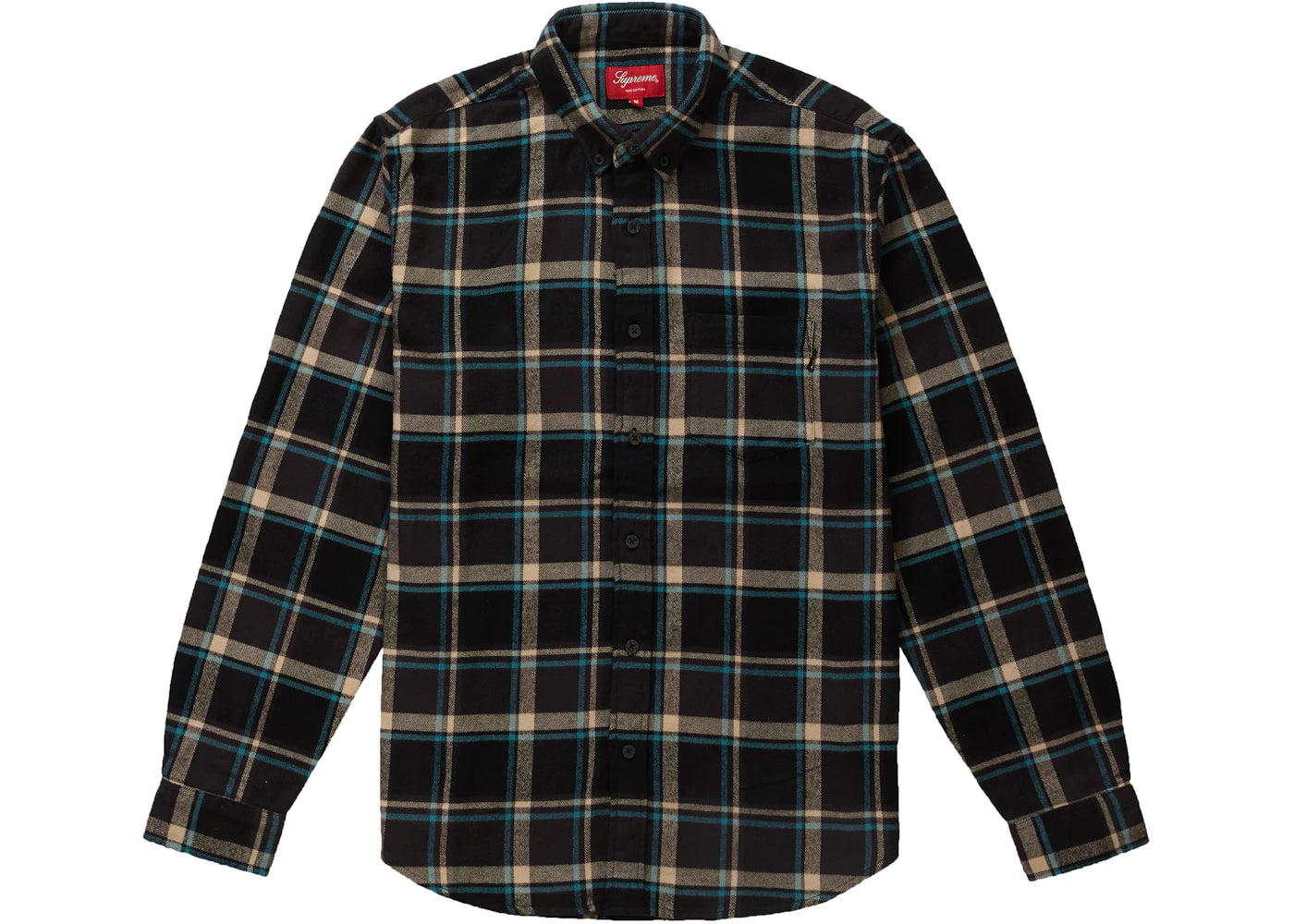 Supreme Plaid Flannel Shirt Black