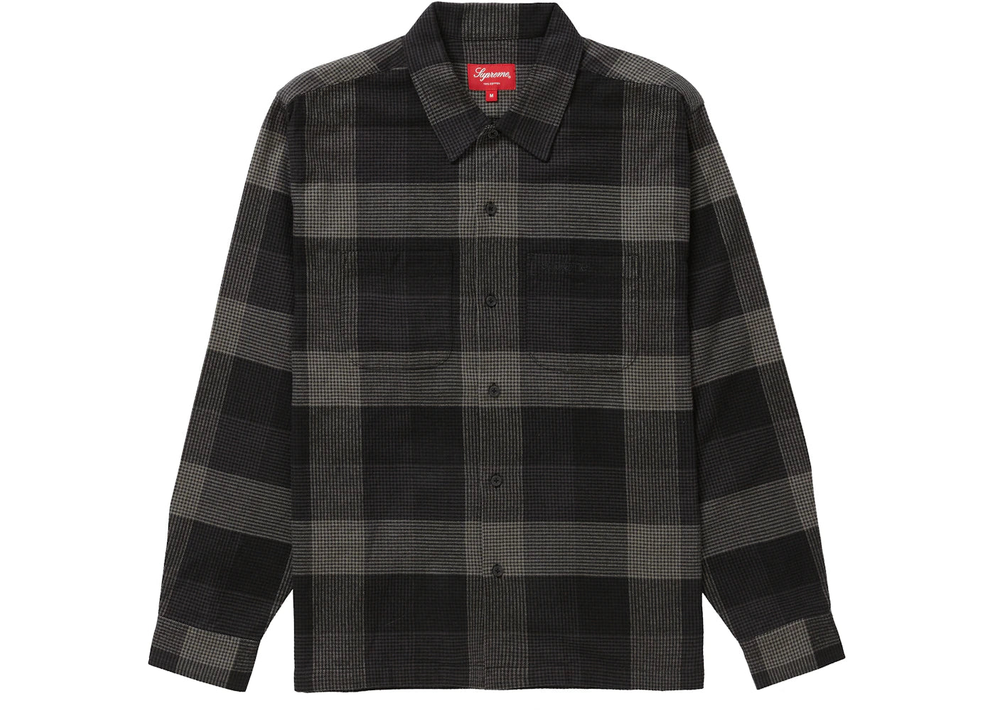 Supreme Plaid Flannel Shirt (FW21) Black