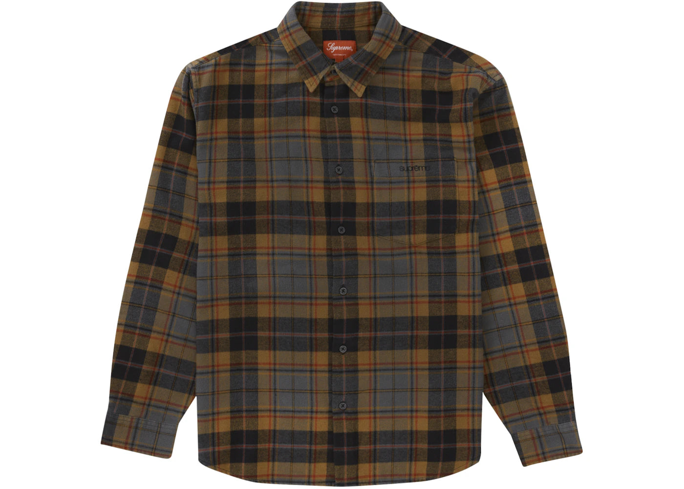 Supreme Plaid Flannel Shirt (FW22) Black