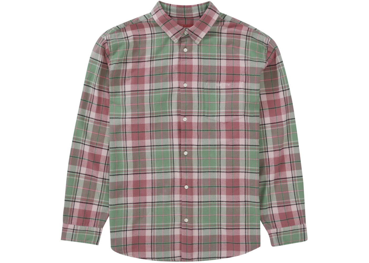 Supreme Plaid Flannel Shirt (FW22) Pink