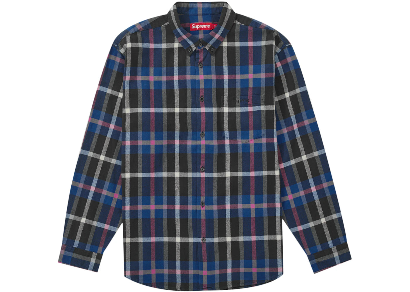 Supreme Plaid Flannel Shirt (FW23) Blue