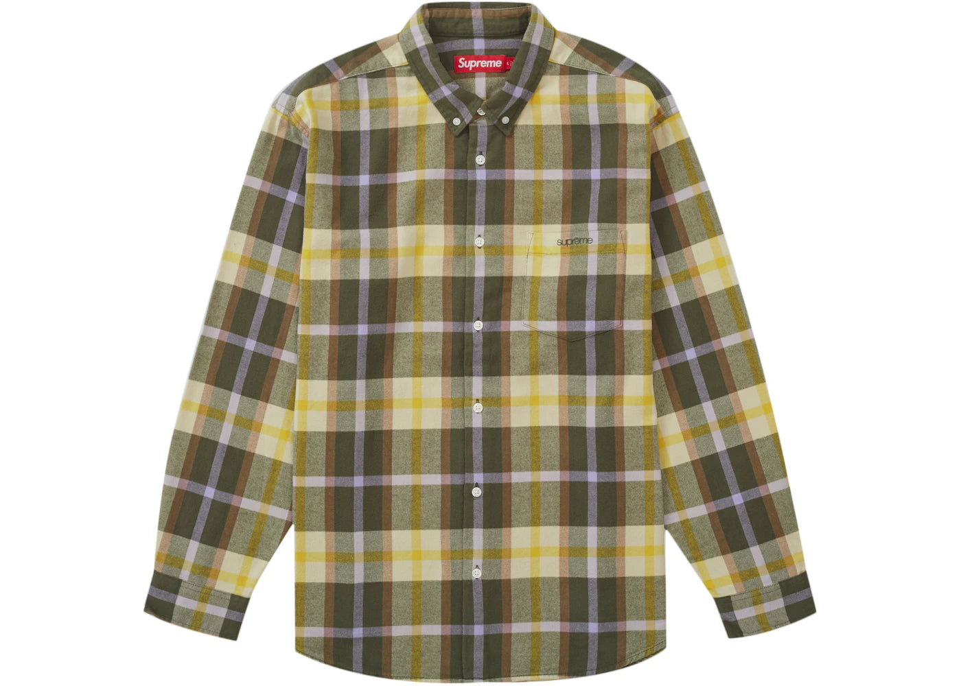 Supreme Plaid Flannel Shirt (FW23) Green