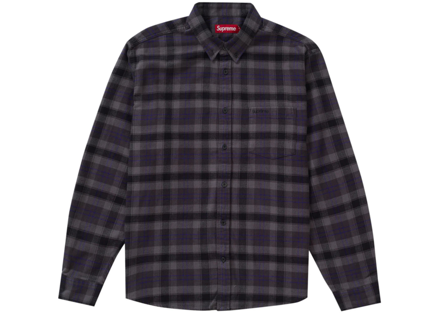 Supreme Plaid Flannel Shirt (SS24) Black