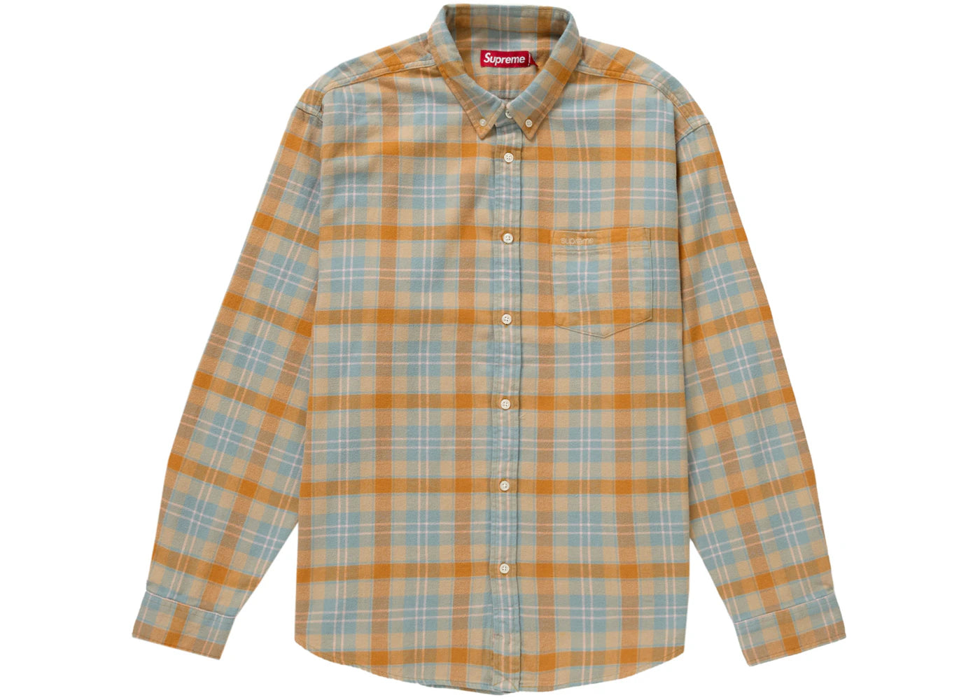 Supreme Plaid Flannel Shirt (SS24) Tan