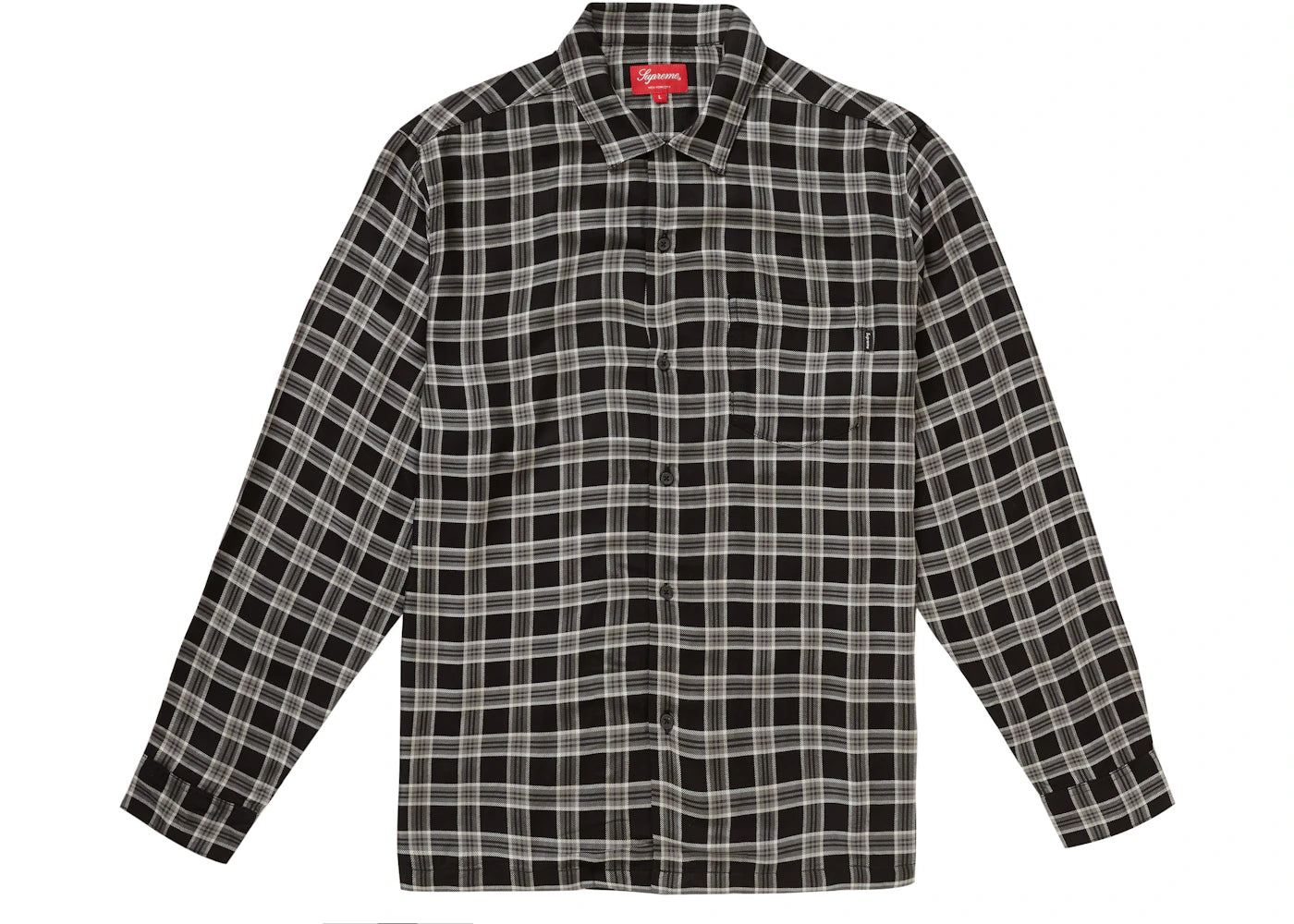 Supreme Plaid Rayon Shirt Black