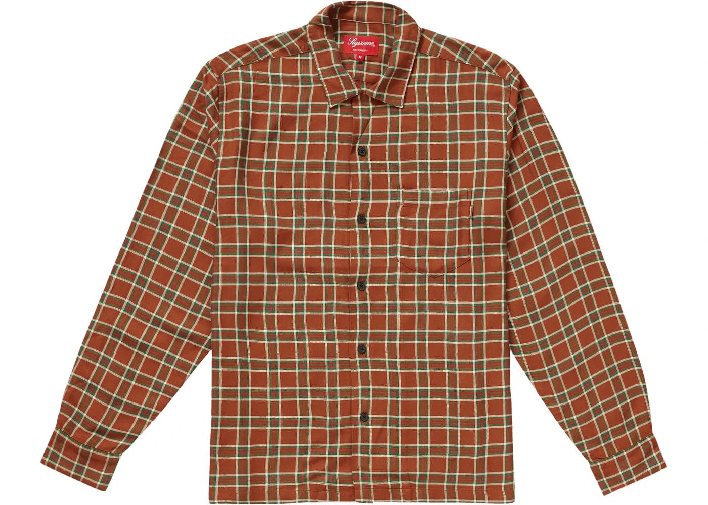 Supreme Plaid Rayon Shirt Brown