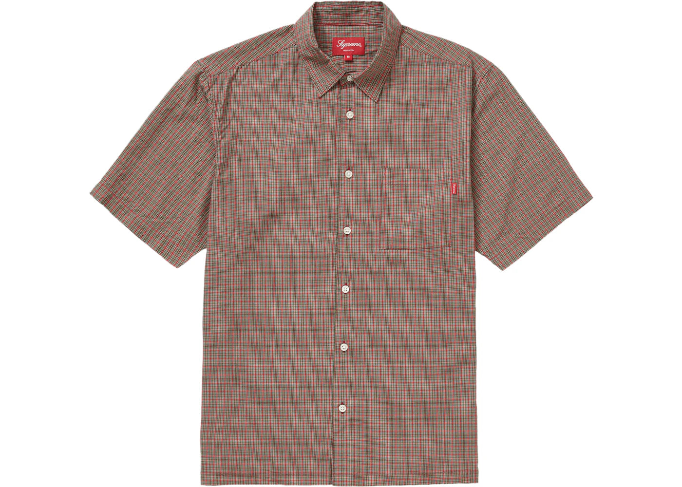 Supreme Plaid S/S Shirt Red