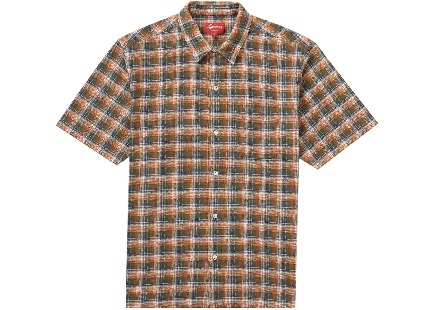 Supreme Plaid S/S Shirt (SS22) Orange