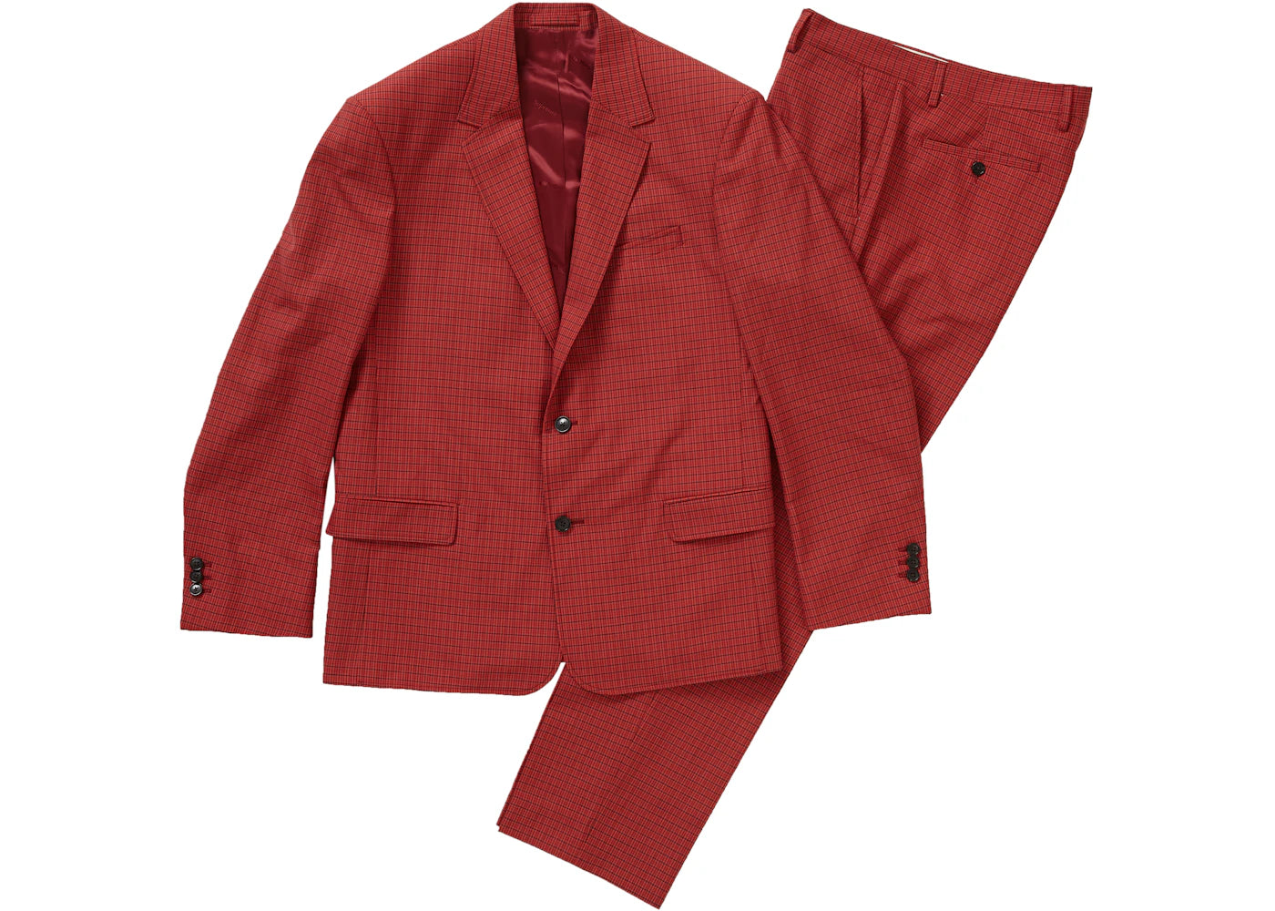 Supreme Plaid Suit Red