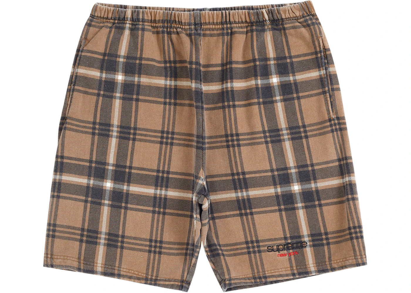 Supreme Plaid Sweatshort Brown