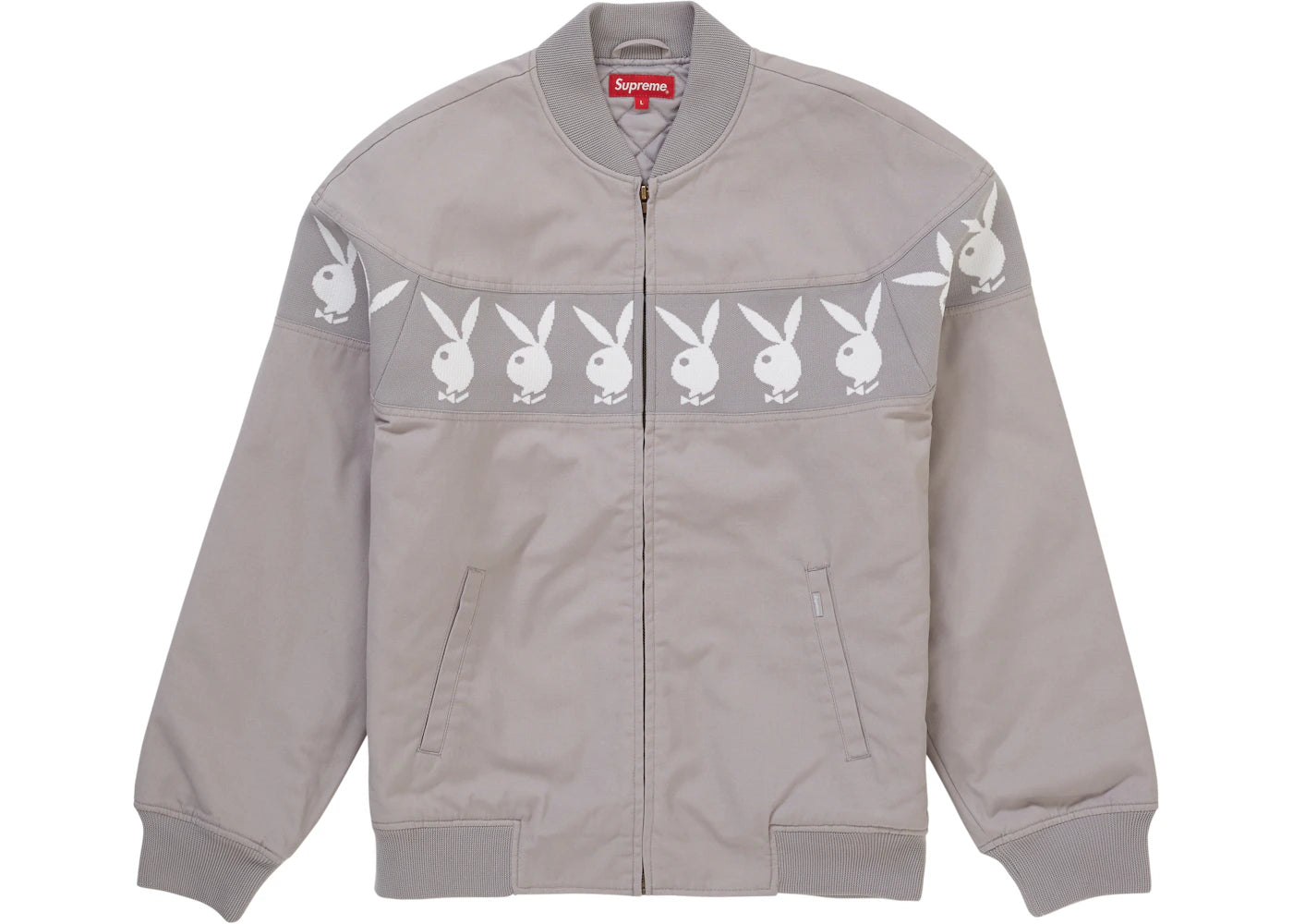 Supreme Playboy Crew Jacket Grey