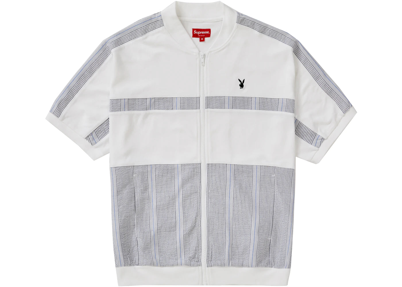 Supreme Playboy Leisure Zip Up Top White