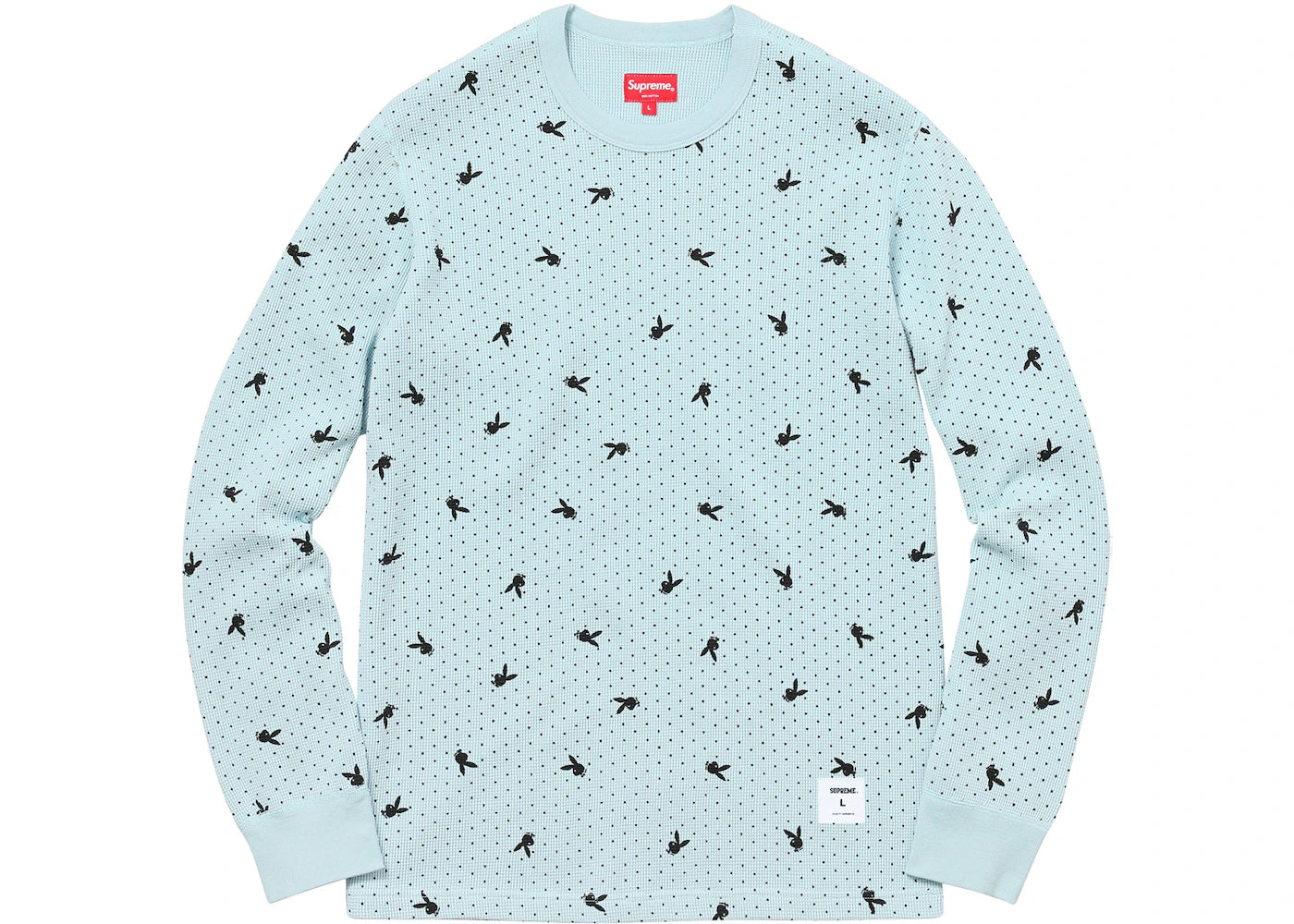 Supreme Playboy Waffle Thermal Light Blue