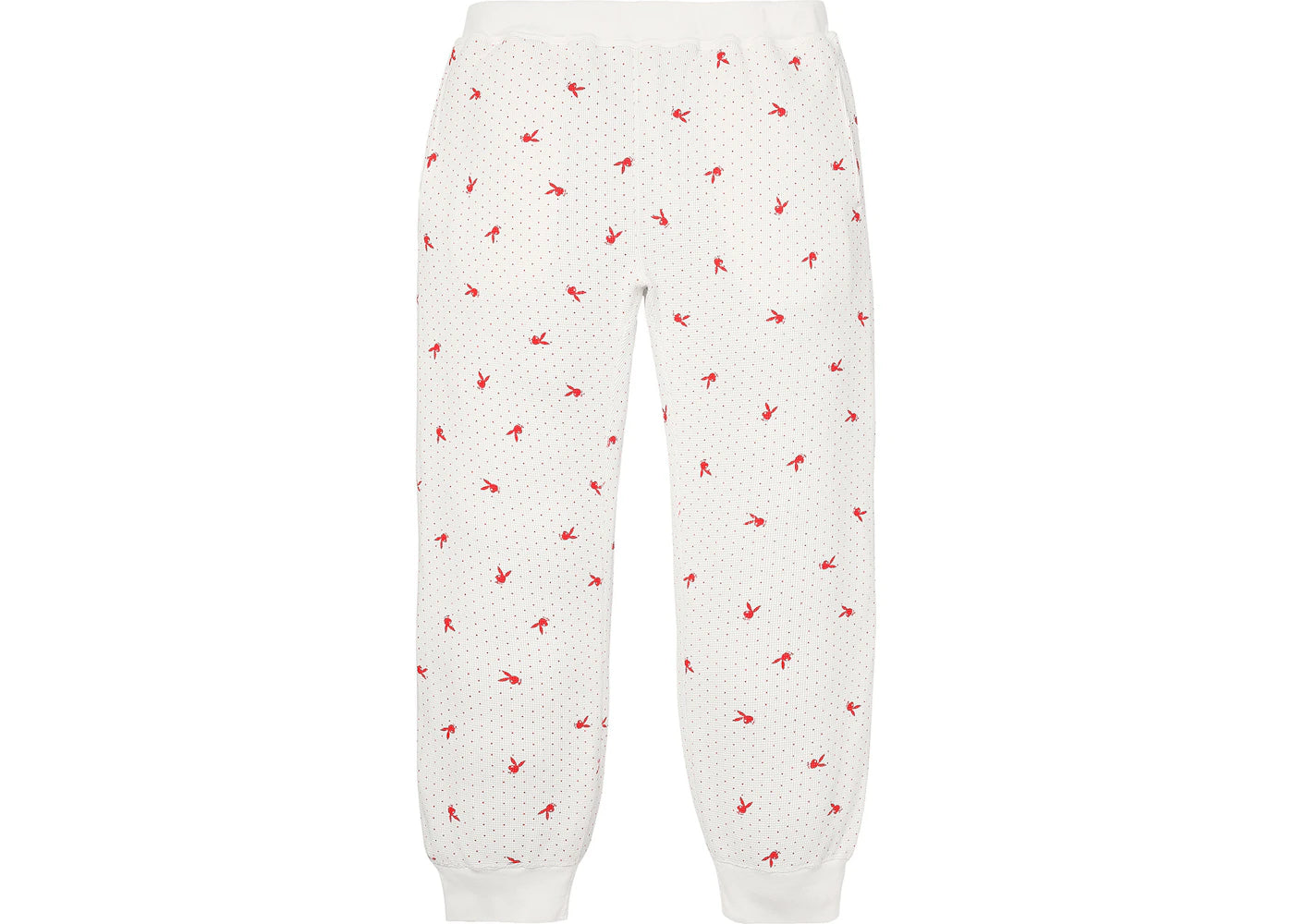 Supreme Playboy Waffle Thermal Pant White