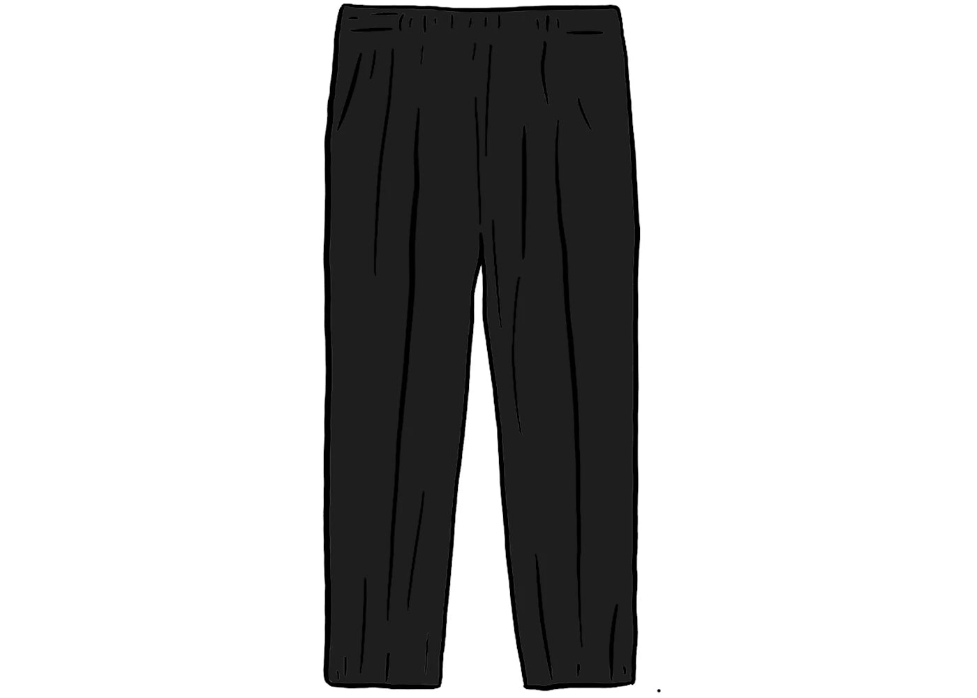 Supreme Pleated Trouser Black