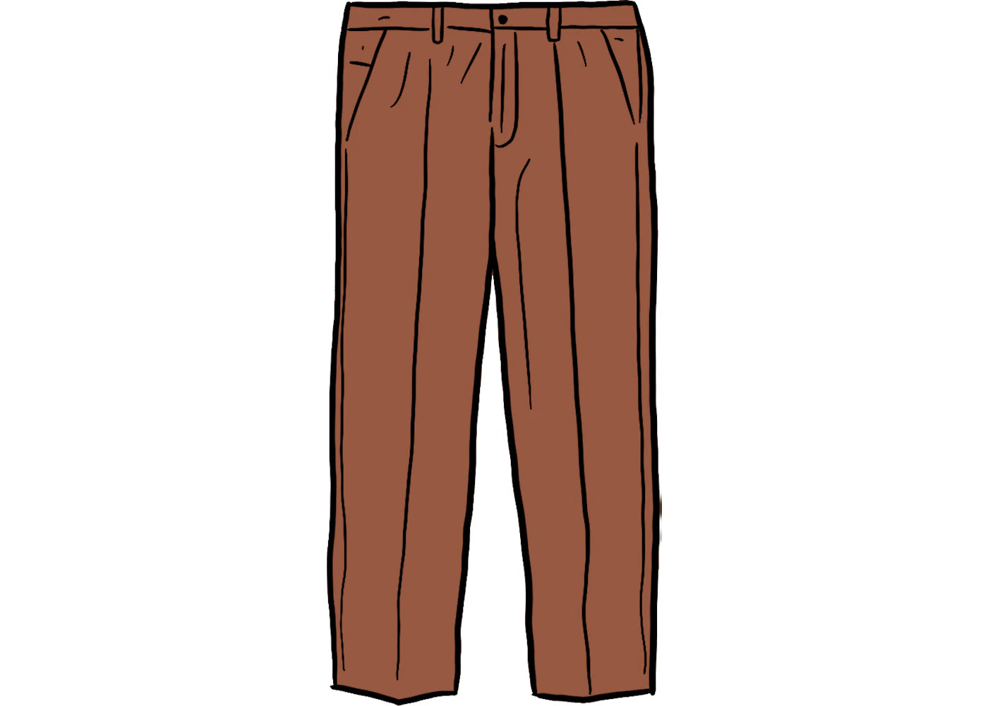 Supreme Pleated Trouser Brown