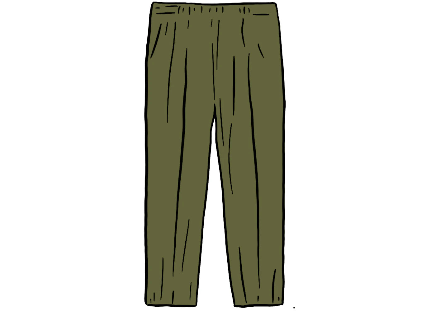 Supreme Pleated Trouser Dark Olive