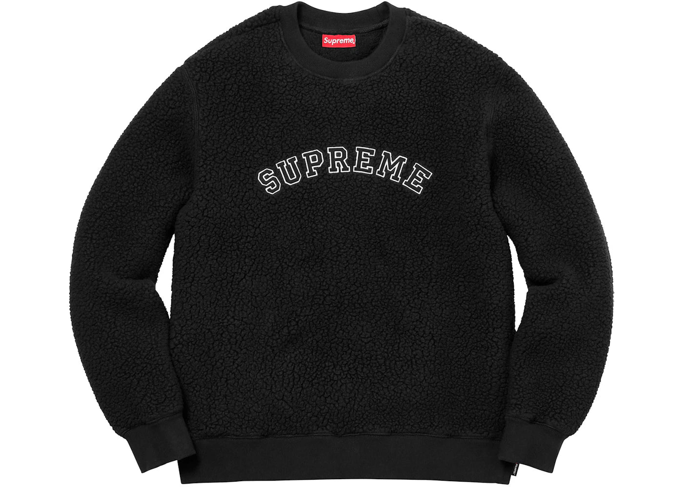 Supreme Polartec Deep Pile Crewneck Black