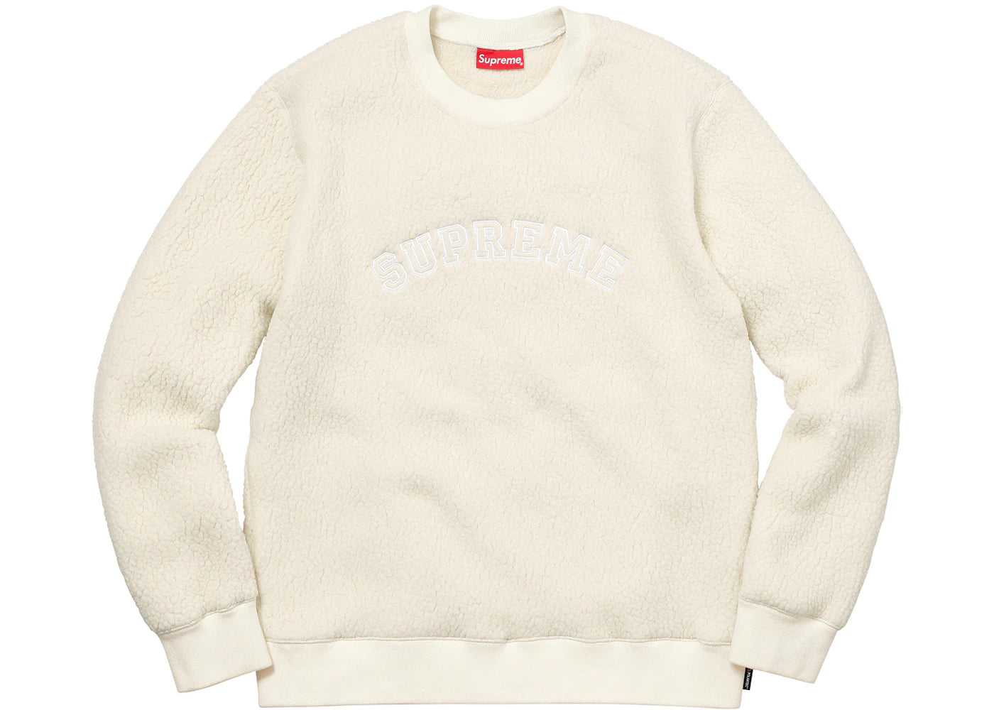 Supreme Polartec Deep Pile Crewneck Natural