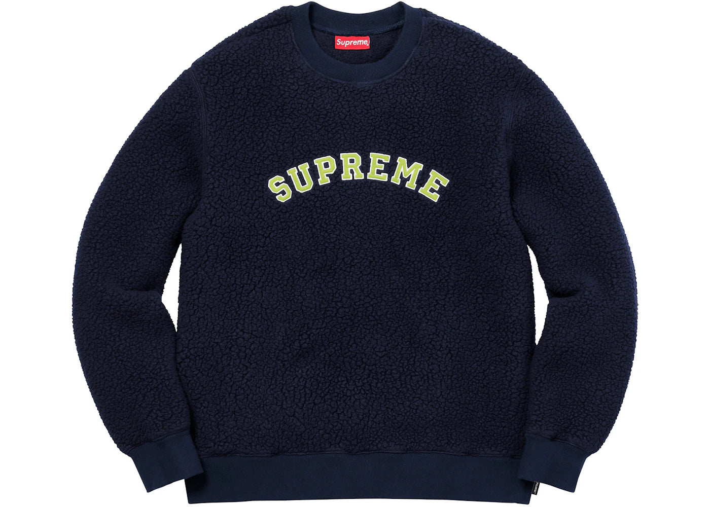 Supreme Polartec Deep Pile Crewneck Navy