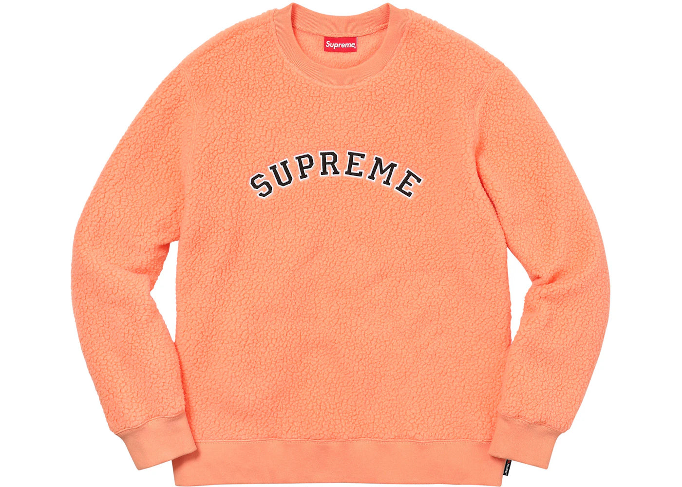 Supreme Polartec Deep Pile Crewneck Peach