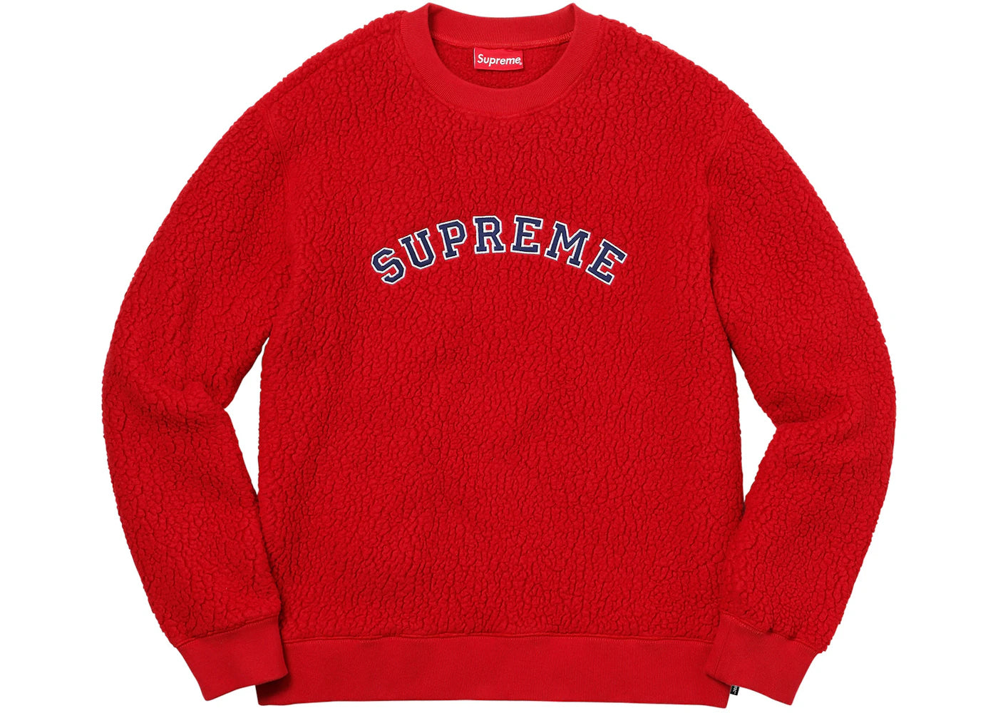 Supreme Polartec Deep Pile Crewneck Red