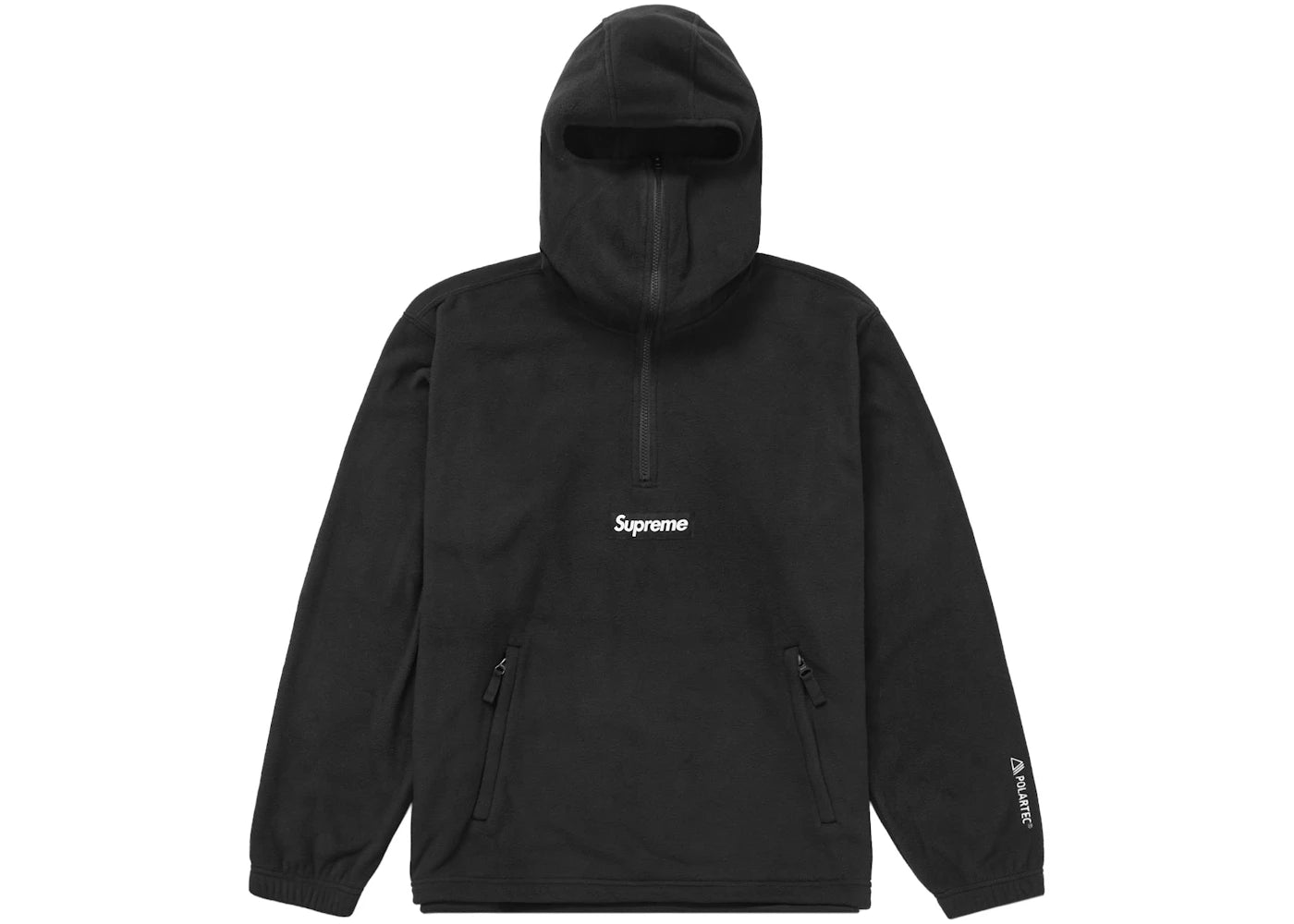 Supreme Polartec Facemask Half Zip Hooded Sweatshirt Black