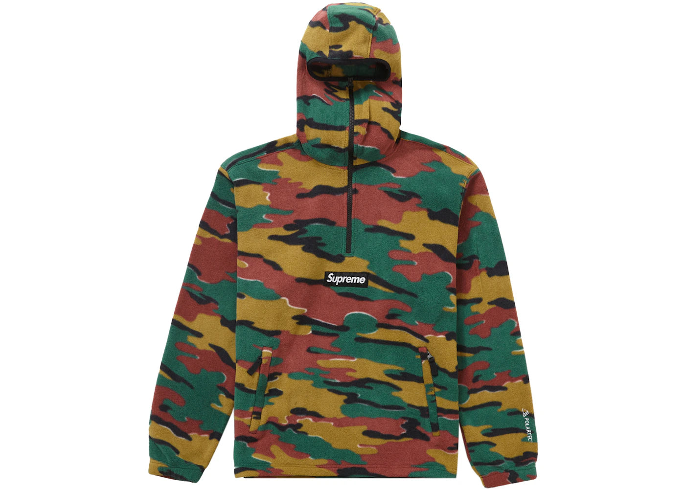 Supreme Polartec Facemask Half Zip Hooded Sweatshirt Camo