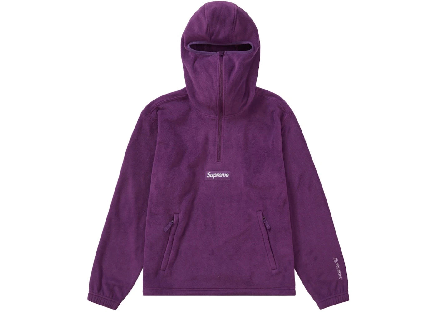Supreme Polartec Facemask Half Zip Hooded Sweatshirt Dark Purple