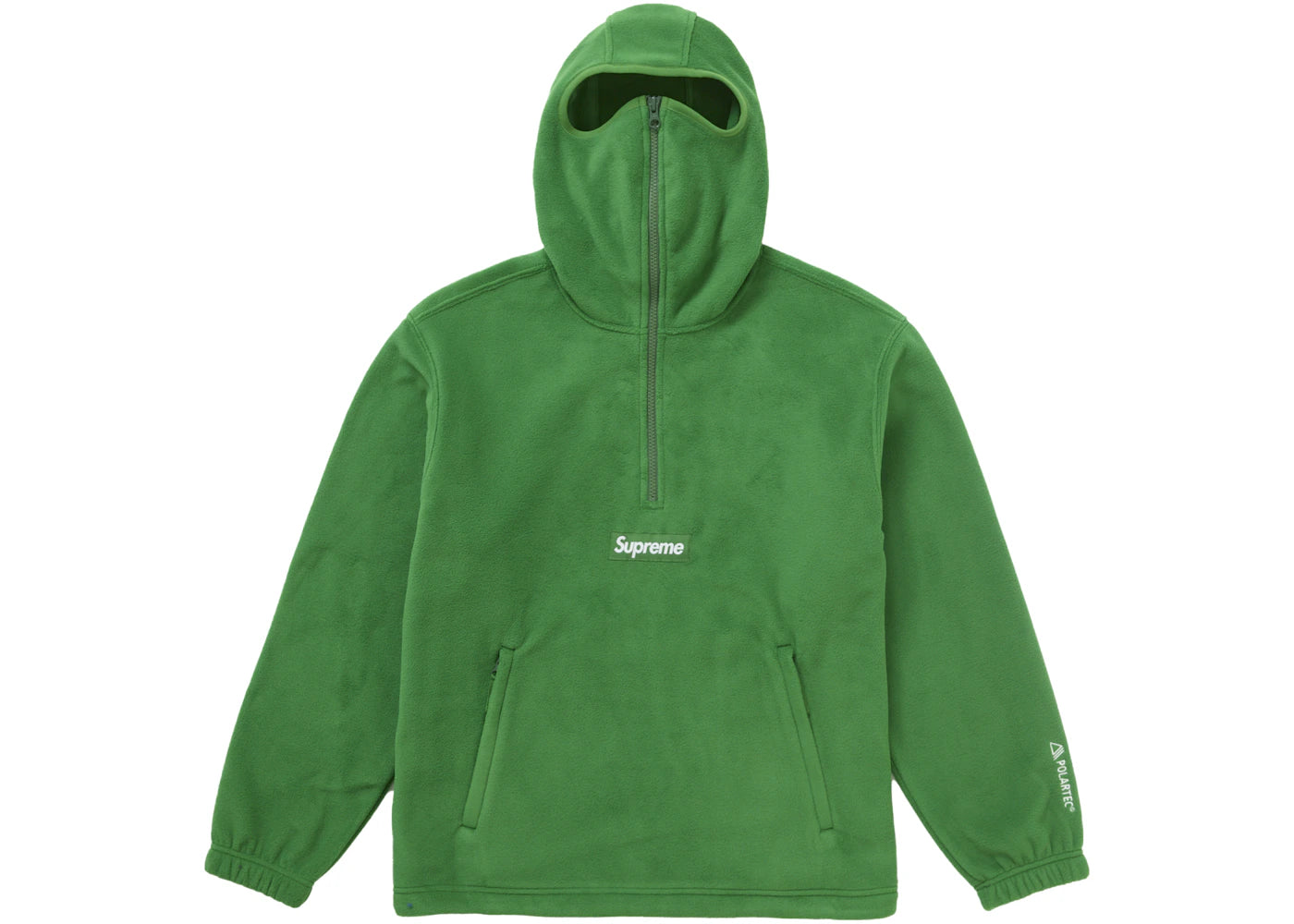 Supreme Polartec Facemask Half Zip Hooded Sweatshirt (FW24) Green